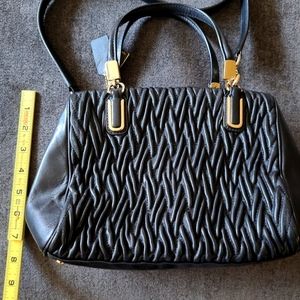 Black Leather Coach Crossbody Purse